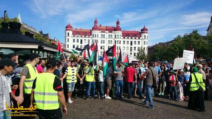 اكثر من 9000 متضامن في السويد ينطلقون بمسيرة تضامنية مع غزة