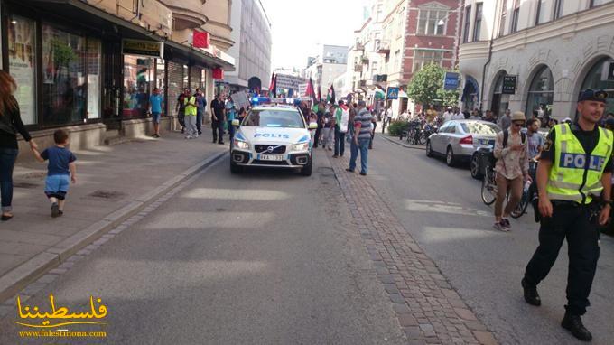 اكثر من 9000 متضامن في السويد ينطلقون بمسيرة تضامنية مع غزة