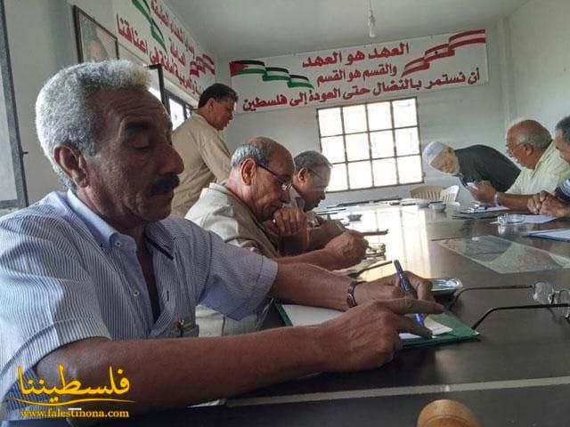 لقاء تضامني مع غزة في مقر اتحاد نقابات عمال فلسطين بمدينة صيدا