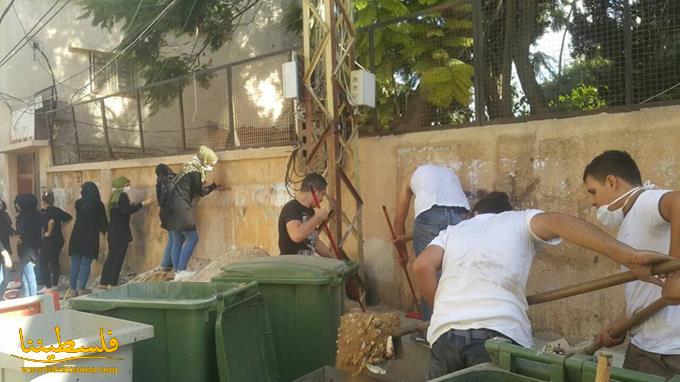 انطلاق مشروع تأهيل شارع المدارس في مُخيّم البص