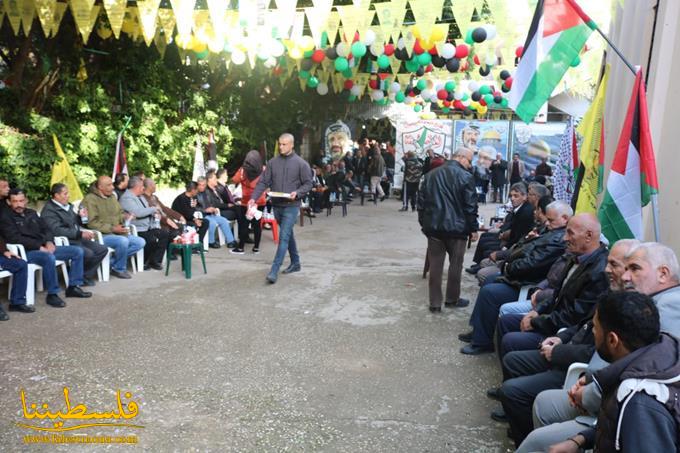 حفل استقبال حاشد  لحركة "فتح" في ذكرى انطلاقتها في مخيم البص