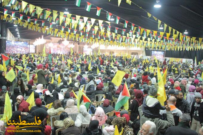 الآلاف يُحيون الذكرى الـ54 لانطلاقة الثورة الفلسطينية وحركة "فتح" بمهرجانٍ مركزيٍّ في صيدا