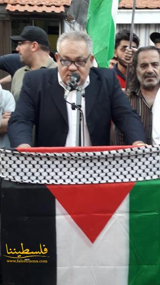 الفصائل الفلسطينية في إقليم الخروب تُنظِّم اعتصامًا جماهيريًّا رفضًا لصفقة العصر وورشة المنامة