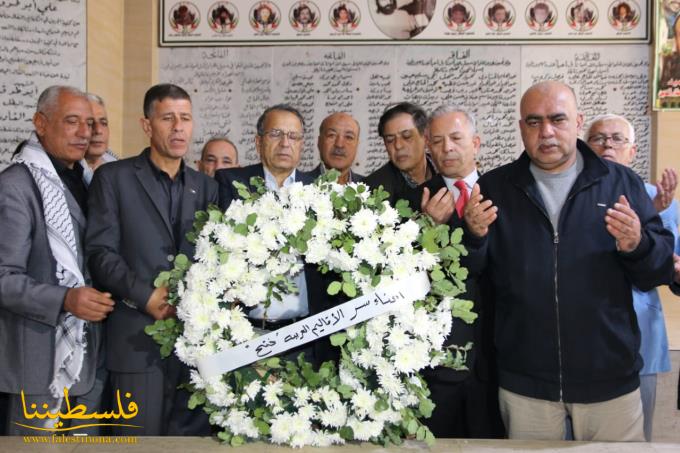 أمناء سر أقاليم الوطن والخارج يكلِّلون النصب التِّذكاري لشهداء الثَّورة ويجولون في مخيَّمات بيروت