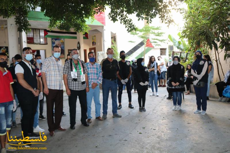 المكتب الطلابي الحركي ينظم نشاطًا توعويًا حول مخاطر فيروس كورونا في مخيم البص