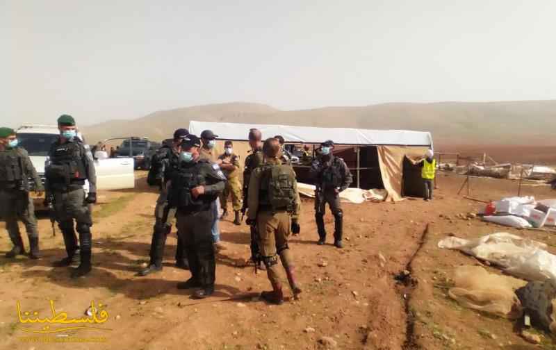 الاحتلال يهدم 3 خيام للماشية في خربة ابزيق شمال طوباس