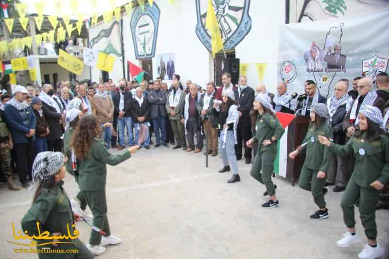 قيادة حركة "فتح" - منطقة صيدا تُضيء شُعلةَ انطلاقتها الـ٥٧ في مخيّم الميّة وميّة