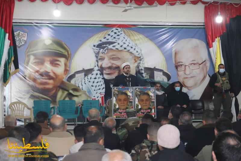 احتفالٌ تأبينيٌّ حاشدٌ لشهيد حركة "فتح" الرائد طالب جمال مشعل "أبو عامر" في مخيّم الرشيدية