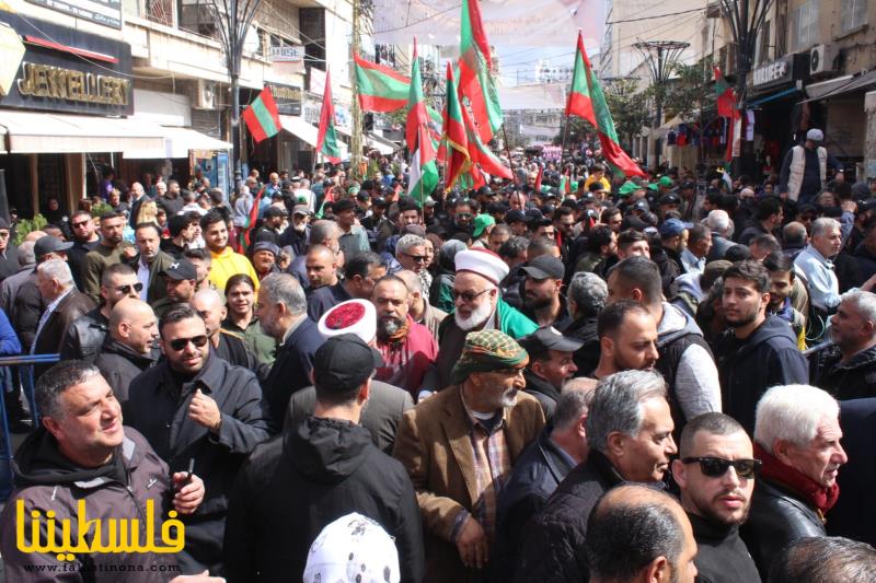 حركة "فتح" تشارك في مسيرة الوفاء للشهيد معروف سعد في صيدا