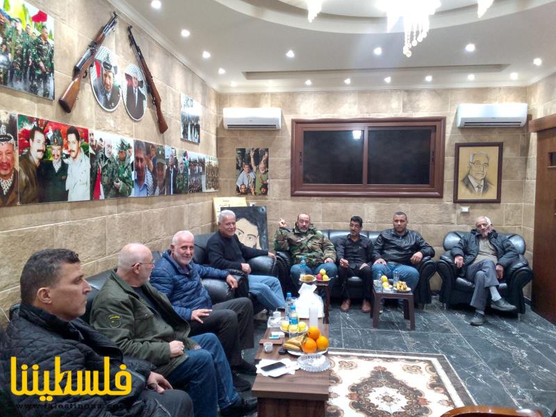 اللواء عبد الله يستقبل وفدًا من "الجهاد الإسلامي" في مقره بمخيم الرشيدية