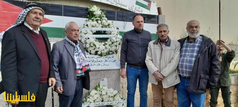 "م.ت.ف" وحركة "فتح" تكلل النصب التذكاري للشهداء في مقبرة سبلين