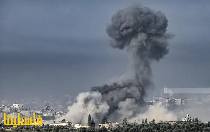 قصف الاحتلال لمنزل في مدينة رفح جنوب قطاع غزة