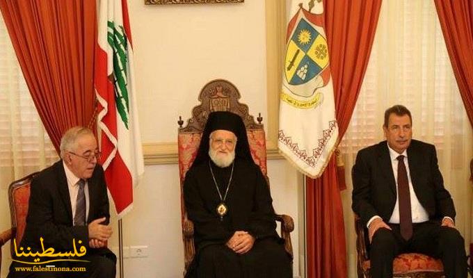 البطريرك غريغوريوس يستقبل وفد اللجنة الرئاسية العليا لشؤون الكنائس في فلسطين