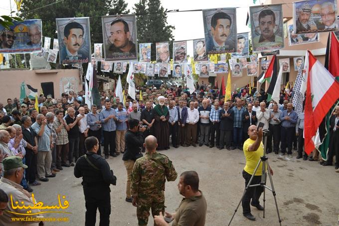 مسيرة جماهيرية حاشدة في مخيم البرج الشمالي احياءً لذكرى الرئيس  ياسر عرفات
