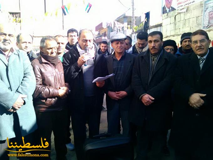 حركة "فتح" تنظم اعتصاماً في البقاع تضامناً مع شعبنا في أراضي الـ 48