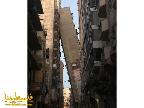 "الأزاريطة" المائل.. انهيار غريب لبرج سكني شمالي مصر
