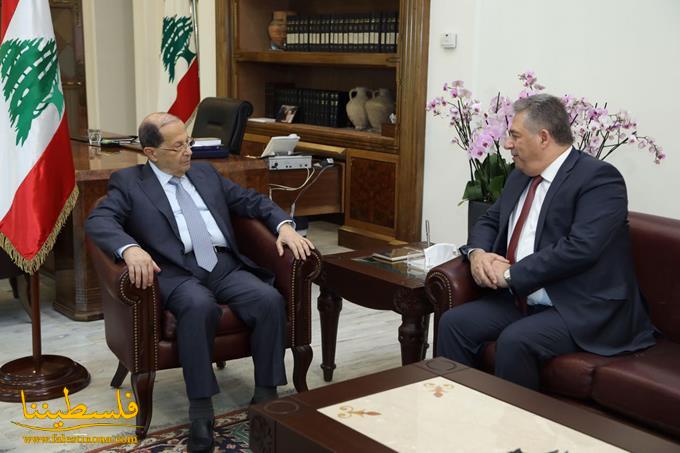السفير دبور ينقل رسالة شكرٍ بِاسم الرئيس إلى الرئيس اللبناني على موقفه الداعم للقدس
