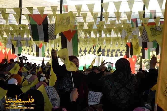 الآلاف يُحيون الذكرى الثالثة والخمسين لانطلاقة الثورة الفلسطينية وحركة "فتح" بمهرجانٍ مركزي في صيدا