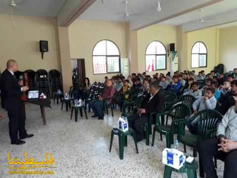 محاضرة كيفية مكافحة المخدرات لطلاب مدرسة فلسطين في مخيم البرج الشَّمالي