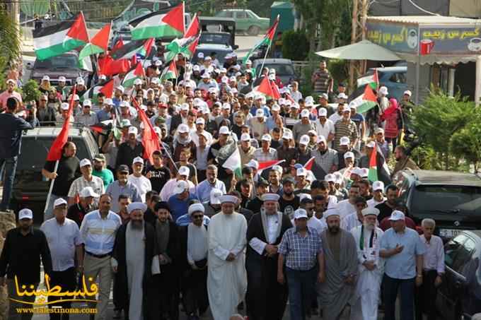 مسيرةٌ فلسطينيّةٌ لبنانيّةٌ حاشدةٌ في مدينة صيدا إحياءً لـ"يوم القدس العالمي"