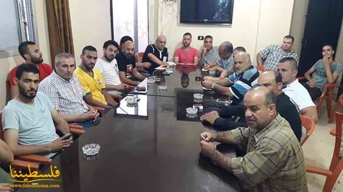 اللجنة الشعبية الفلسطينية في مخيم نهر البارد تعقد اجتماعًا للأندية الرياضية