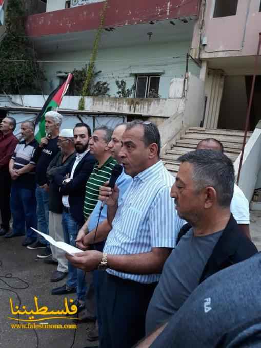 اعتصامٌ جماهيريٌّ لحركة "فتح" -شعبة تعلبايا رفضًا لقانون قومية دولة الكيان الصهيوني الغاصب