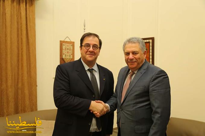السفير دبور يبحثُ أوضاع اللاجئين الفلسطينيين في لبنان مع سفير فرنسا