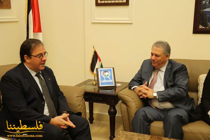 السفير دبور يبحثُ أوضاع اللاجئين الفلسطينيين في لبنان مع سفير فرنسا