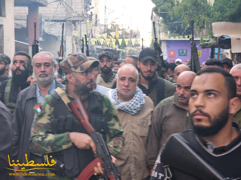 مسيرةٌ حاشدةٌ لحركة "فتح" في عين الحلوة إحياءً للذكرى ال١٨ لاستشهاد الرئيس الرمز ياسر عرفات