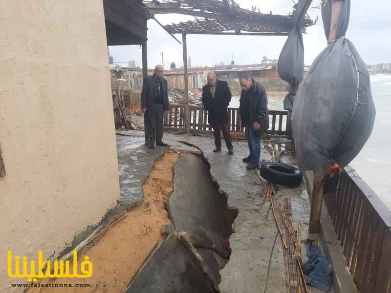 اللجان الشعبية تتفقّد الأضرار في تجمع جل البحر للاجئين الفلسطينيين