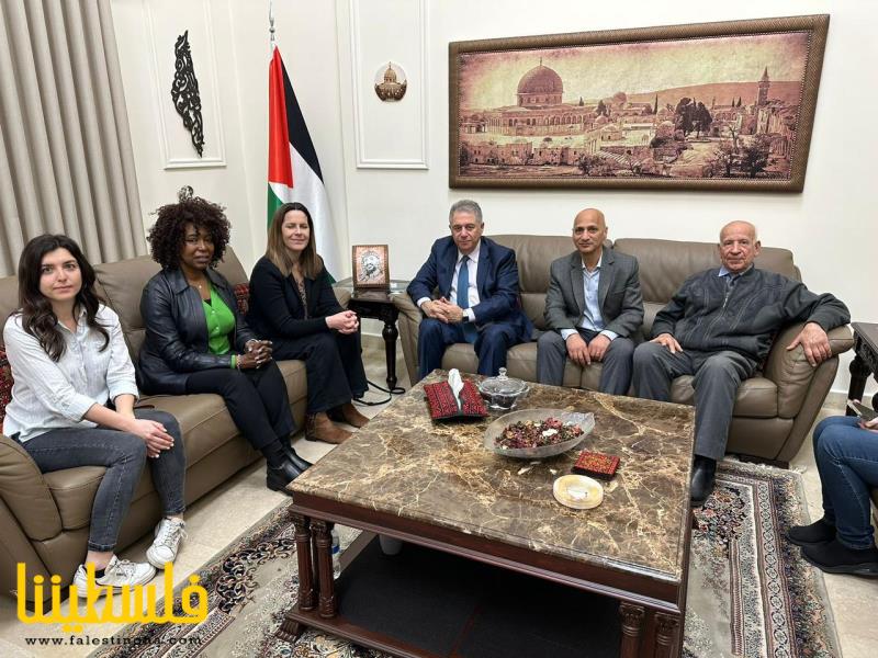 السَّفير دبور يلتقي المديرة التنفيذية لمؤسسة العون الطبي للفلسطينيين ميلاني وورد