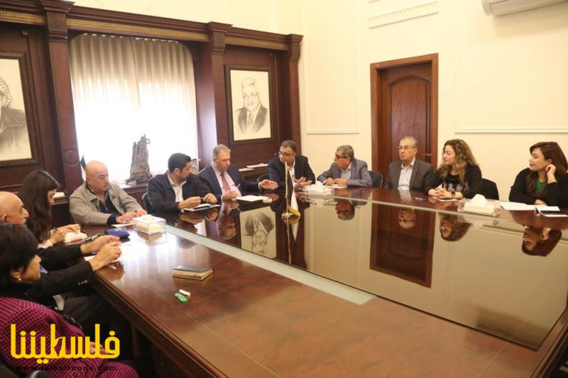 السَّفير دبور يستقبل رئيس لجنة الحوار اللبناني الفلسطيني وملتقى الحوار اللبناني الفلسطيني
