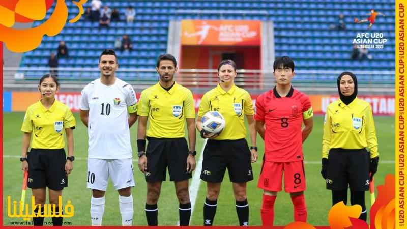 الفلسطينية هبة سعدية تشارك بتحكيم مباراة في كأس آسيا للشباب