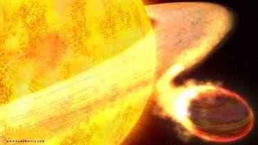 فاجعة كونية يرصدها علماء الفلك لنجم يبتلع كوكبا يدور حوله