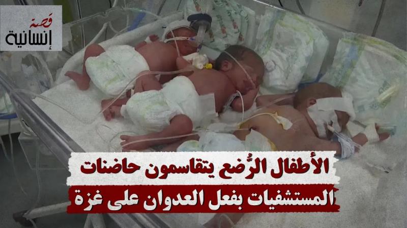 الأطفال الرُّضع يتقاسمون حاضنات المستشفيات بفعل العدوان على غزة